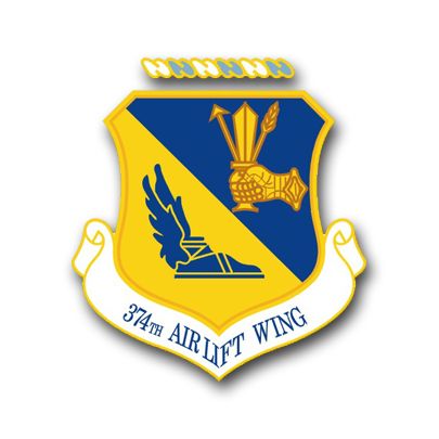 Air Force 374th Airlift Wing Vinyl Transfer Decal