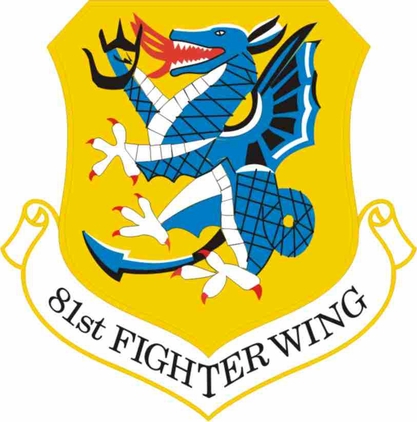 Air Force 81st Fighter Wing Vinyl Transfer Decal