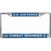 Air Force 'Combat Wounded' Purple Heart Veteran License Plate Frame