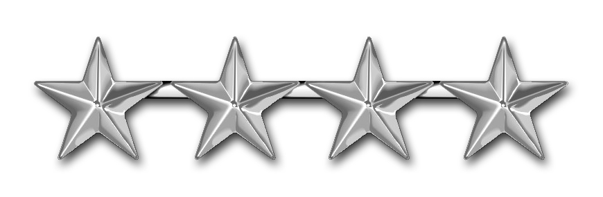 Air Force General Officer Rank Insignia Vinyl Transfer Decal