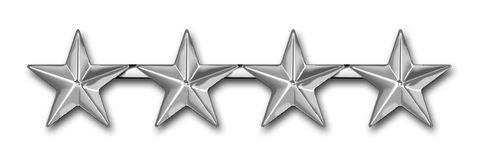 Air Force General Officer Rank Insignia Vinyl Transfer Decal