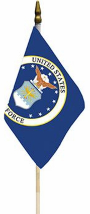 Air Force Mini 4" x 6" Flag on a stick
