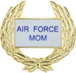 Air Force Mom Wreath 1 1/8" Lapel Pin
