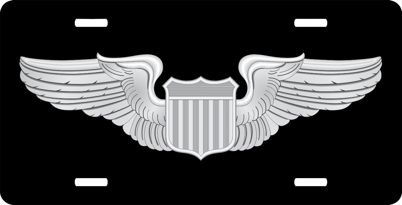 thumbnail image 2 of Air Force Retired USAF Blue Wings License Plate Auto Tag 2 of 14