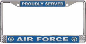 Air Force 'Proudly Served' License Plate Frame