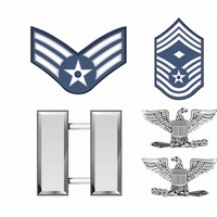 Air Force Rank Insignia Vinyl Transfer Decals Thumbnail Illustration