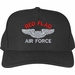 Air Force Red Flag with Wings Custom Embroidered Cap
