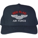 Air Force Red Flag with Wings Custom Embroidered Cap