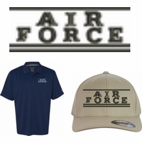 Air Force Script Apparel Thumbnail Illustration