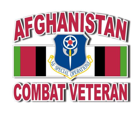 Air Force Special Operations Afghanistan Combat Veteran Decal Sticker