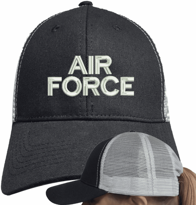 Air Force Text Only Mesh-Back Ponytail Cap