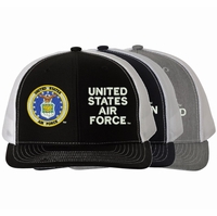 Air Force Veteran Split Design Embroidered Caps Thumbnail Illustration