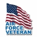 Air Force Veteran with American Flag Decal