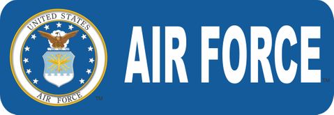 AIR FORCE WITH SEAL DECAL BUMPER STICKER
