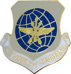 Air Mobility Command Shield Lapel Pin