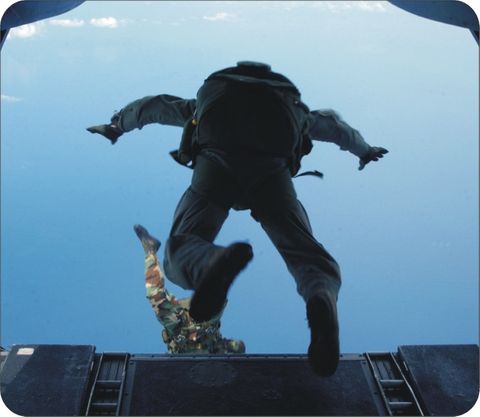 Airborne! Halo Jumps in Japan Mouse Pad