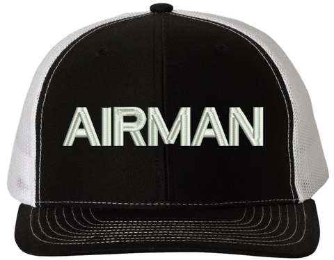 Airman Text Only USA Mesh-Back Cap