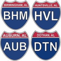 Alabama Interstate Stickers and Decals Thumbnail Illustration