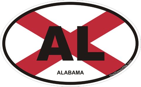 Alabama Oval Sticker