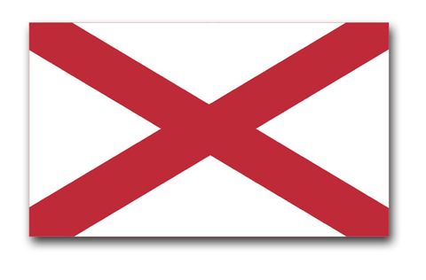 Alabama State Flag  Vinyl Transfer Decal