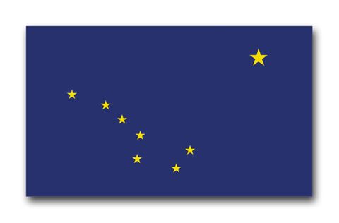 Alaska State Flag Vinyl Transfer Decal