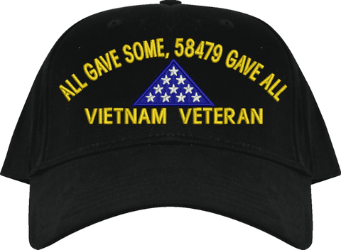 All Gave Some, 58479 Gave All Vietnam Veteran with Honor Flag USA Cotton-Twill