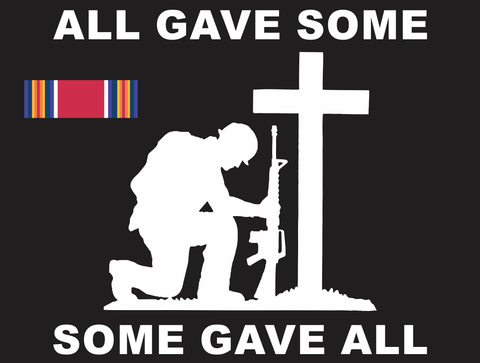 All Gave Some  Fallen Soldier Memorial WWII Victory Decal