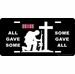 All Gave Some Fallen Soldier Memorial WWII Victory License Plate