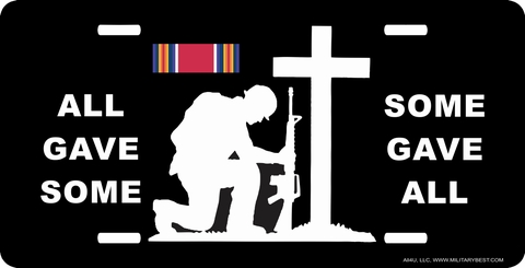 All Gave Some Fallen Soldier Memorial WWII Victory License Plate