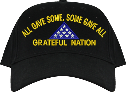 All Gave Some, Some Gave All Grateful Nation with Honor Flag USA Cotton-Twill