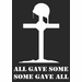 All Gave Some Some Gave All Soldier Cross Decal