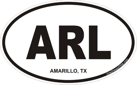 Amarillo Texas Oval Decal