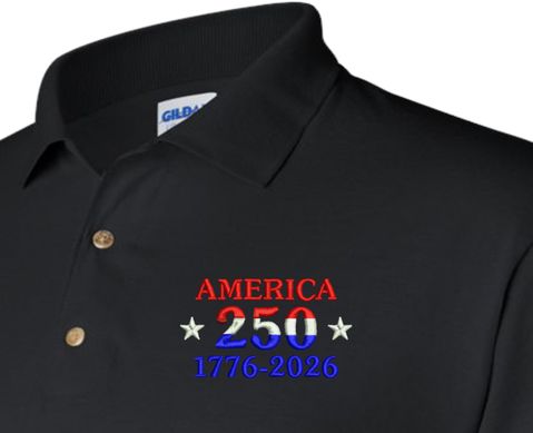America 250 Embroidered Polo