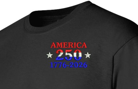 America 250 Embroidered T-Shirt