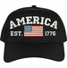 America Est 1776 Embroidered Cap