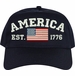 America Est 1776 Embroidered Cap
