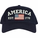 America Est 1776 Embroidered Cap