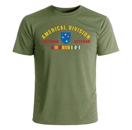 Americal Division Vietnam Veteran with Ribbons T-Shirt