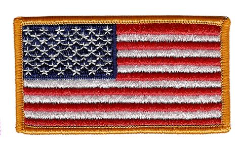 AMERICAN FLAG  3" x 1 7/8" SHOULDER PATCH
