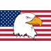American Flag with Eagle Decal Sticker