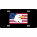 American Flag with Eagle License Plate