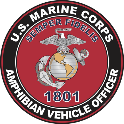 U.S.M.C. MOS 1801 Amphibian Vehicle Officer Decal