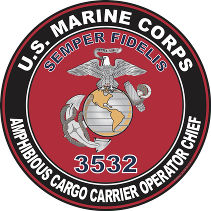 U.S.M.C. MOS 3532 Amphibious Cargo Carrier Operator Chief Decal