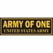 An Army Of One Vinyl Transfer Bumper Sticker