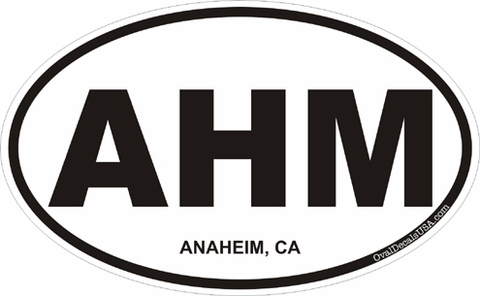 Anaheim California Oval Decal