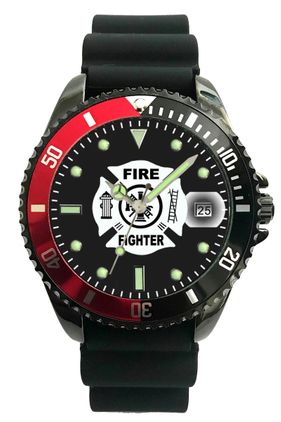 Analog Quartz Dress / Sports Watch - Firefighter