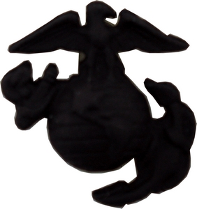 U.S.M.C. Eagle Globe & Anchor Right 1" Lapel Pin - Black