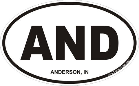 Anderson Indiana Oval Decal
