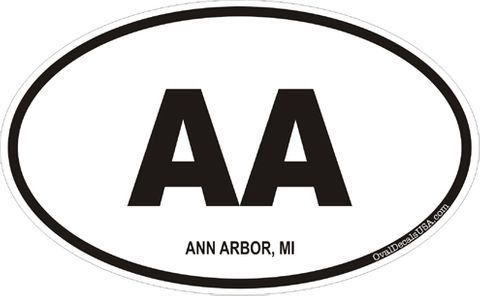 Ann Arbor Michigan Oval Decal
