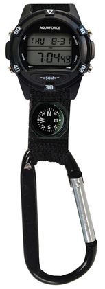 Aquaforce Carabiner Clip Watch With Compass